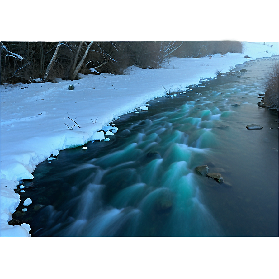 Icy Snow River Flow Png Wie16 PNG image