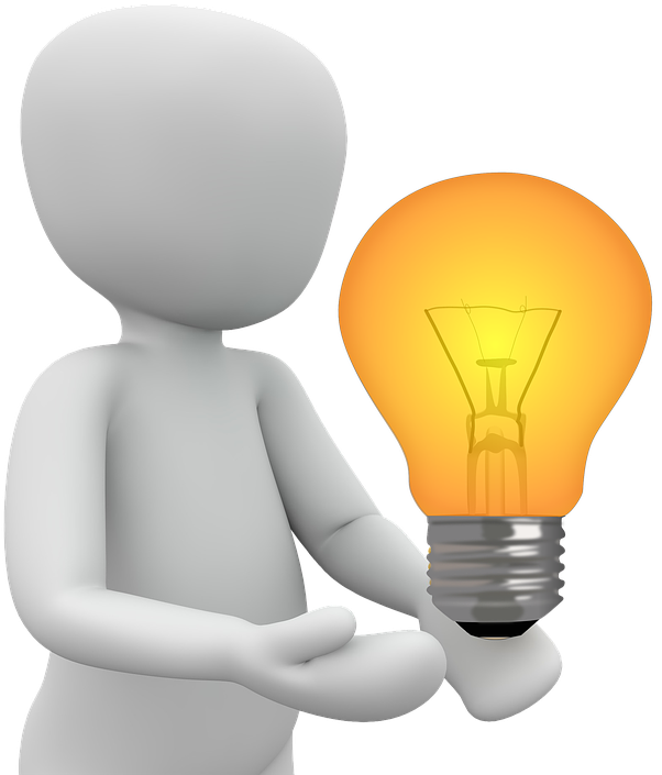 Idea Concept3 D Character Holding Light Bulb PNG image