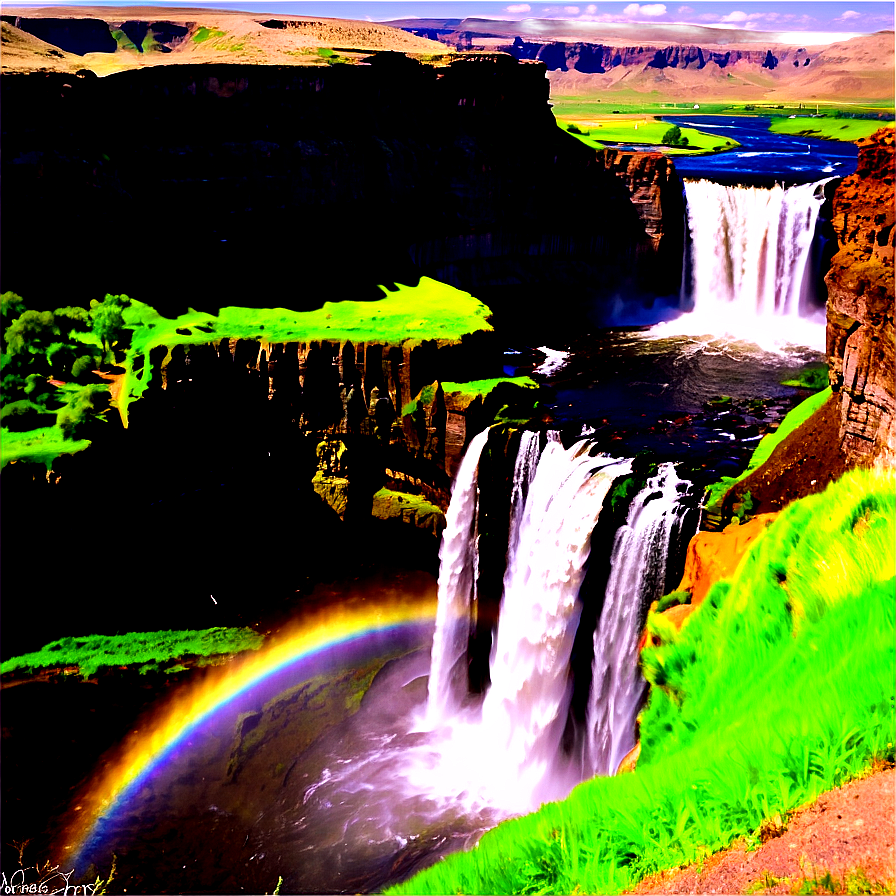 Idyllic Palouse Falls Png Iug PNG image