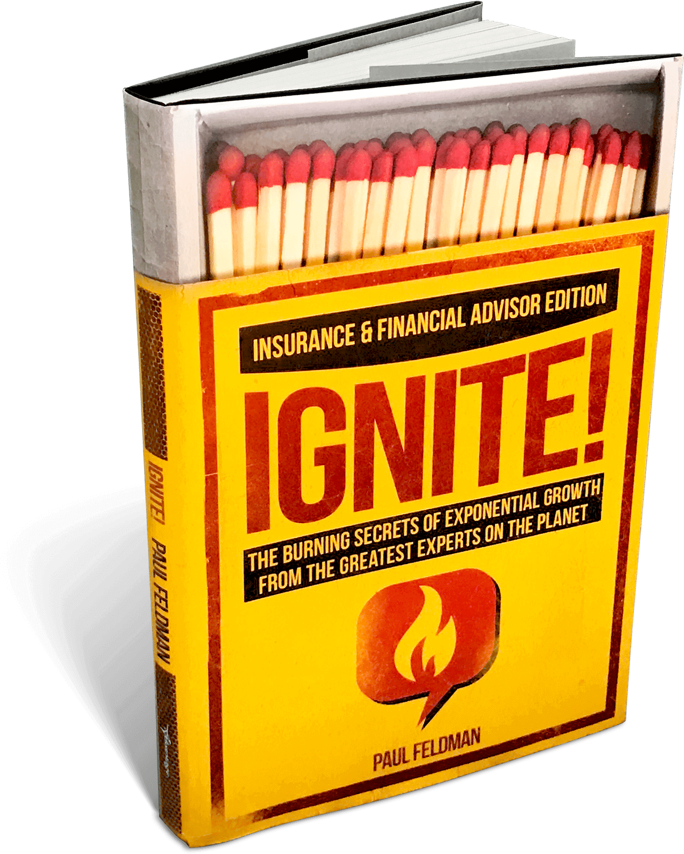 Ignite Bookwith Matchstick Design PNG image