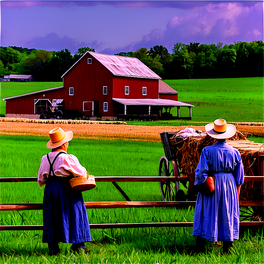 Illinois Amish Country Scene Png Qpj PNG image