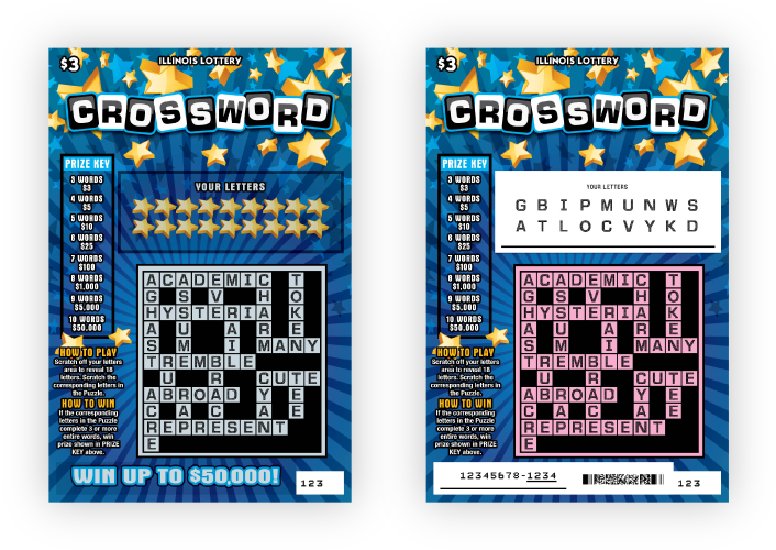 Illinois Lottery Crossword Tickets PNG image