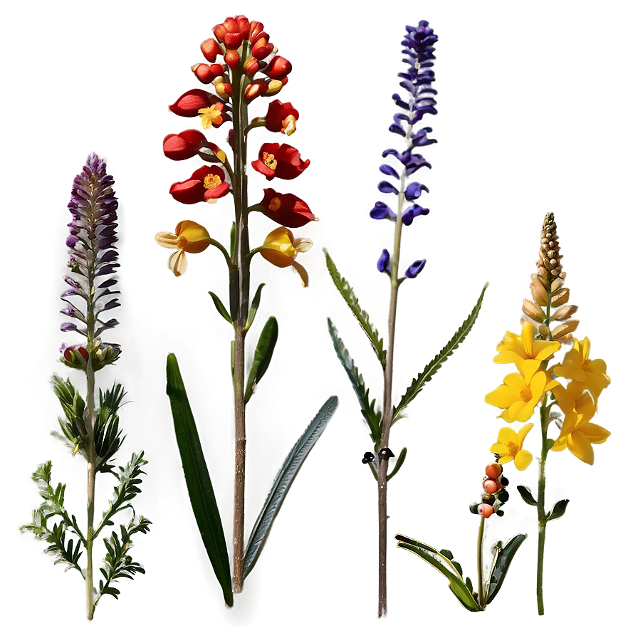 Illinois Native Wildflowers Png 48 PNG image