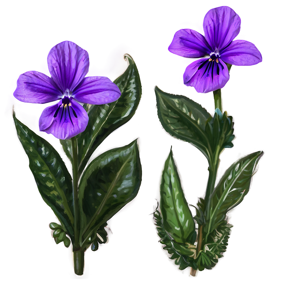 Illinois State Flower - Violet Png 06122024 PNG image