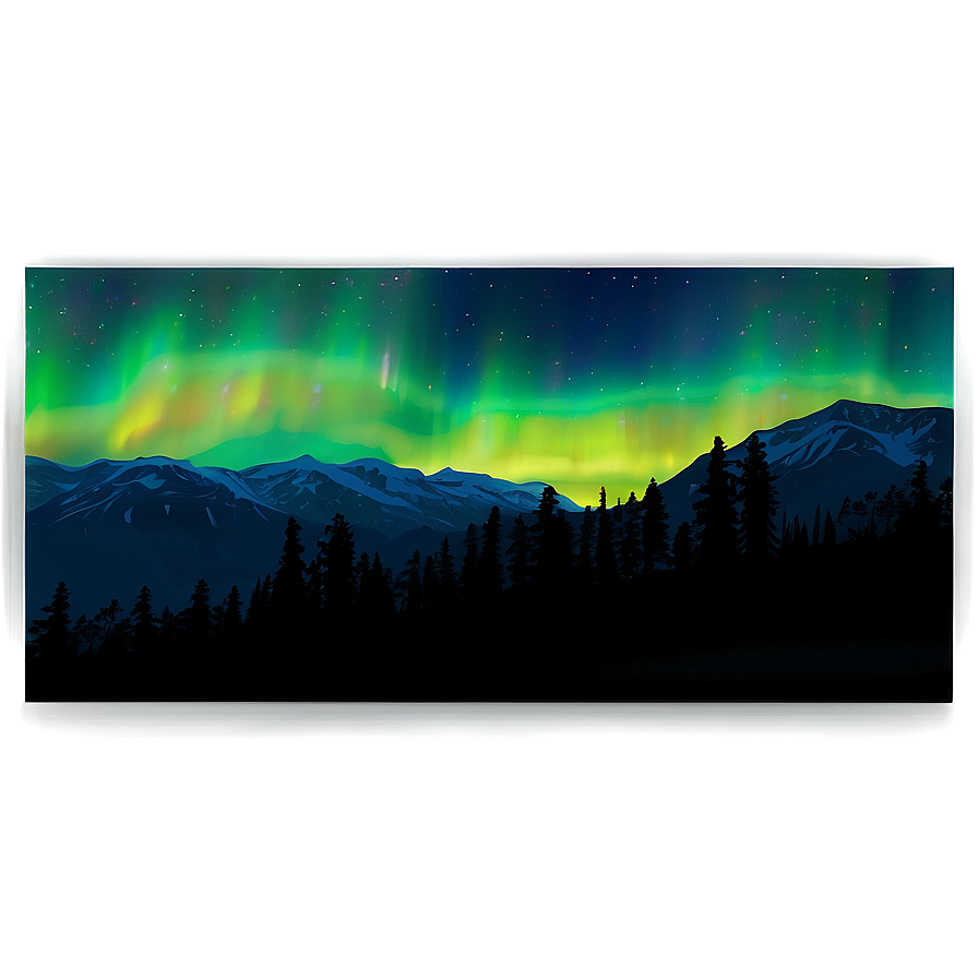 Illuminated Aurora Wilderness Scene Png Rxp24 PNG image