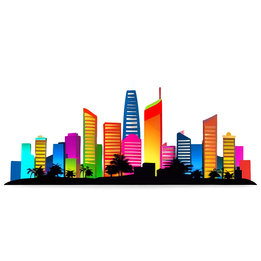 Illuminated Celebration Cityscape Png 05232024 PNG image