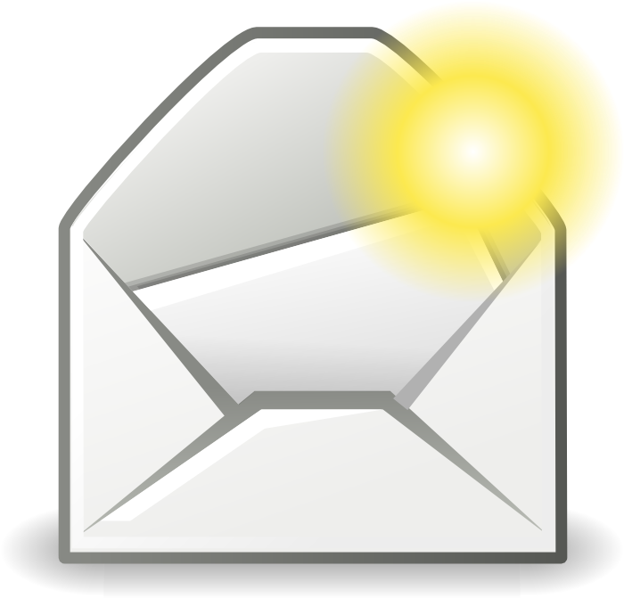 Illuminated Email Icon PNG image