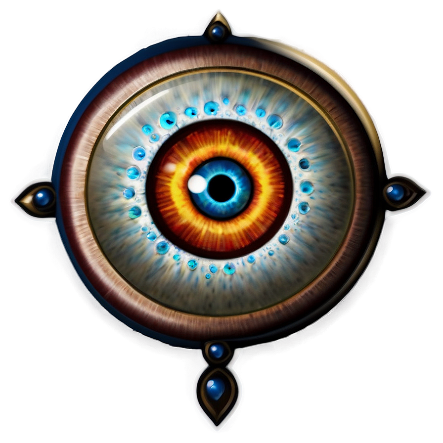 Illuminated Evil Eye Png Fem PNG image