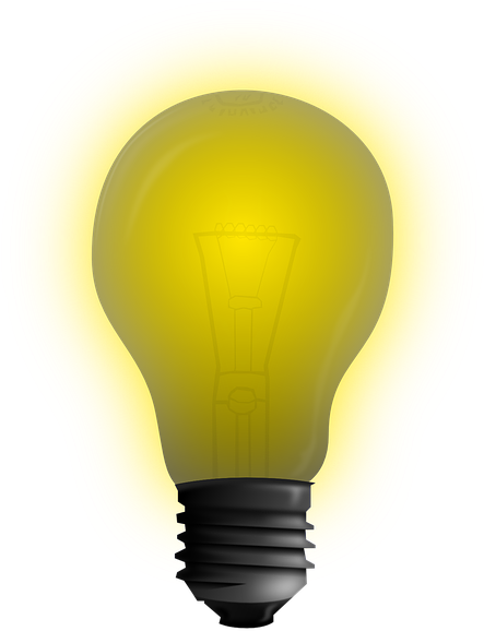 Illuminated Light Bulb Idea Concept PNG image