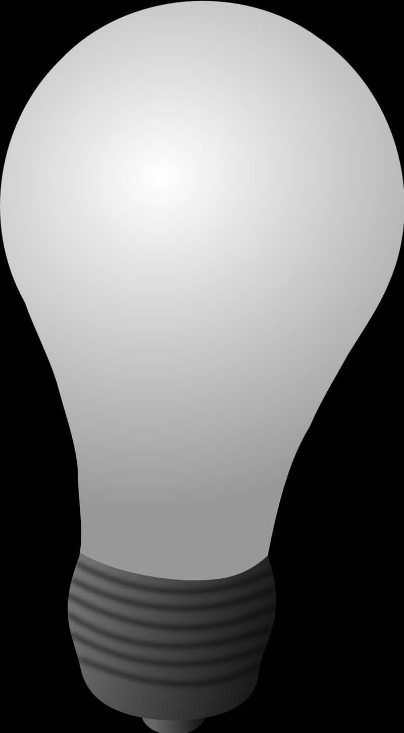 Illuminated Light Bulbon Black Background PNG image