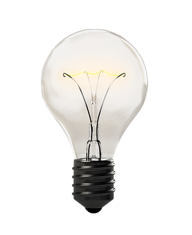 Illuminated Lightbulb Against Dark Background.jpg PNG image