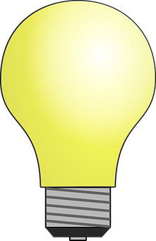 Illuminated Lightbulb Graphic PNG image