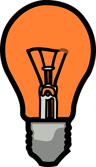 Illuminated Lightbulb Graphic PNG image