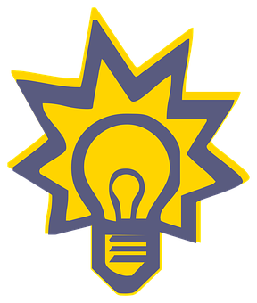 Illuminated Lightbulb Graphic PNG image