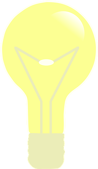 Illuminated Lightbulb Graphic PNG image