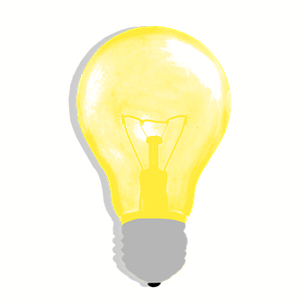 Illuminated Lightbulbon Black Background PNG image