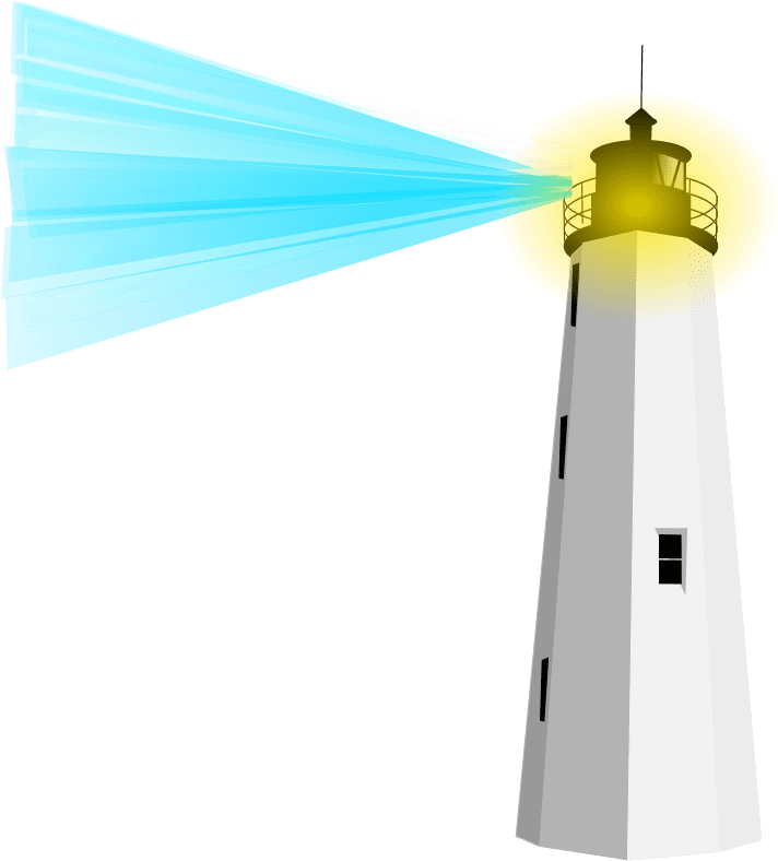 Illuminated Lighthouse Graphic PNG image