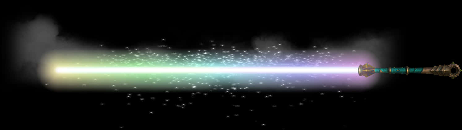 Illuminated Lightsaberin Darkness PNG image