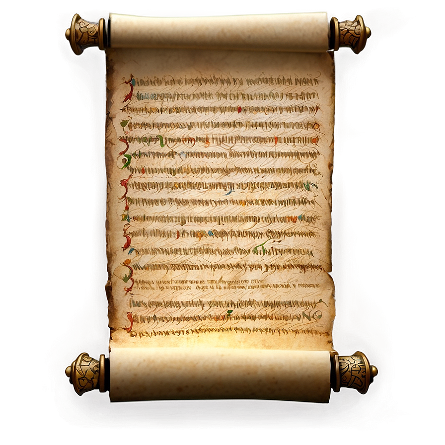 Illuminated Manuscript Scroll Png Dyk93 PNG image