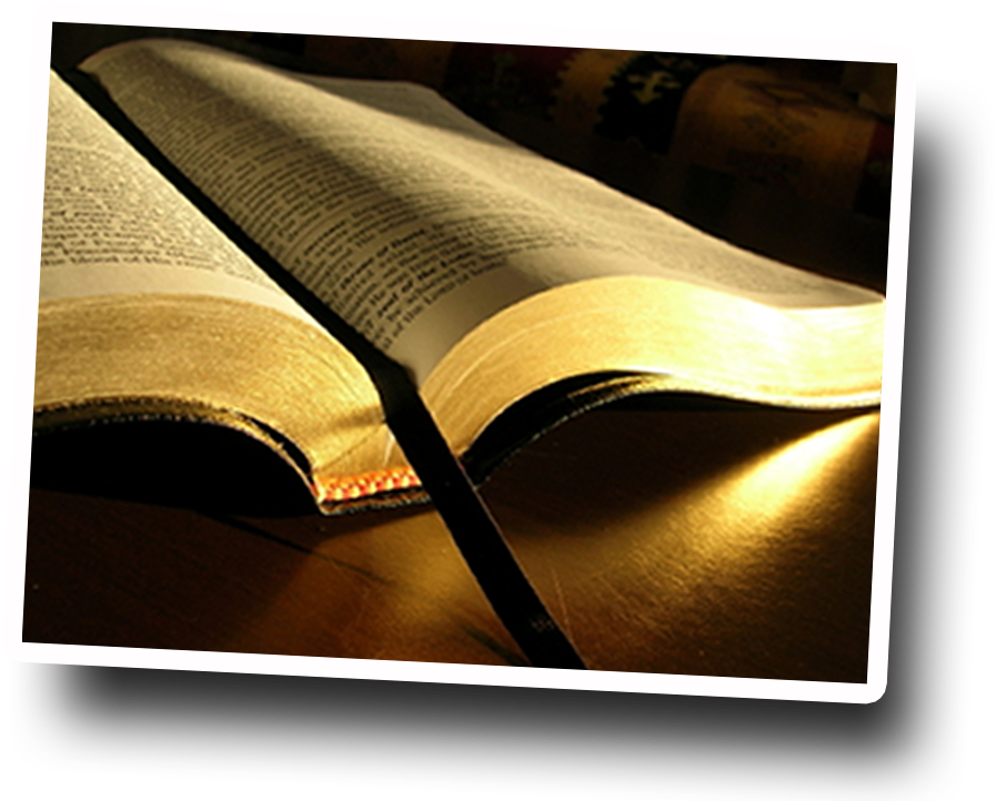 Illuminated Open Bible PNG image