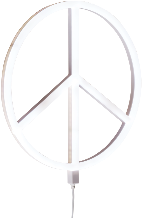 Illuminated Peace Symbol PNG image
