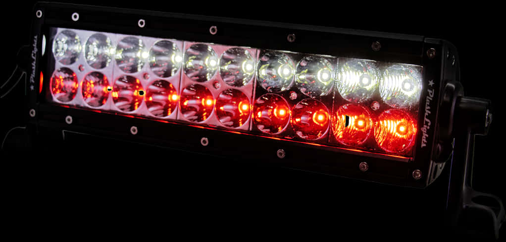 Illuminated Red L E D Light Bar PNG image