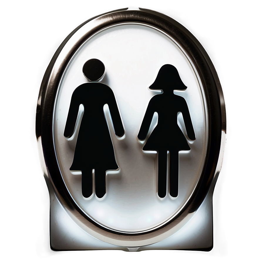 Illuminated Restroom Sign Png 06212024 PNG image