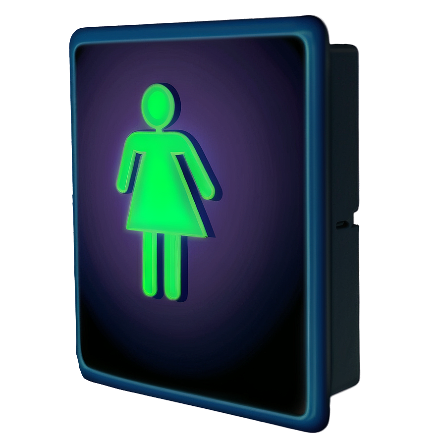 Illuminated Restroom Sign Png Jje95 PNG image