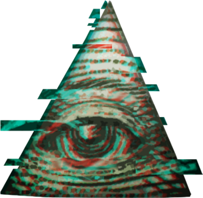 Illuminati Eye Pyramid Distorted PNG image