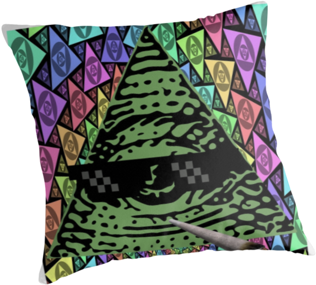 Illuminati Themed Pillow Design PNG image