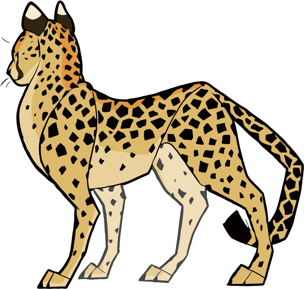 Illustrated Cougar Walking PNG image