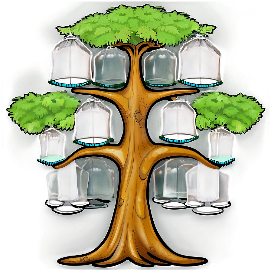 Illustrated Family Reunion Tree Png 06212024 PNG image