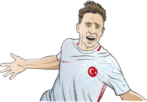 Illustrated Footballerin Turkey Kit PNG image