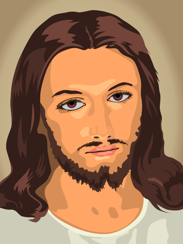 Illustrated Portraitof Jesus Christ PNG image