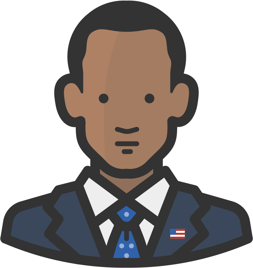 Illustrated Portraitof Political Figure PNG image