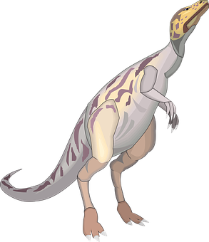 Illustrated Theropod Dinosaur PNG image