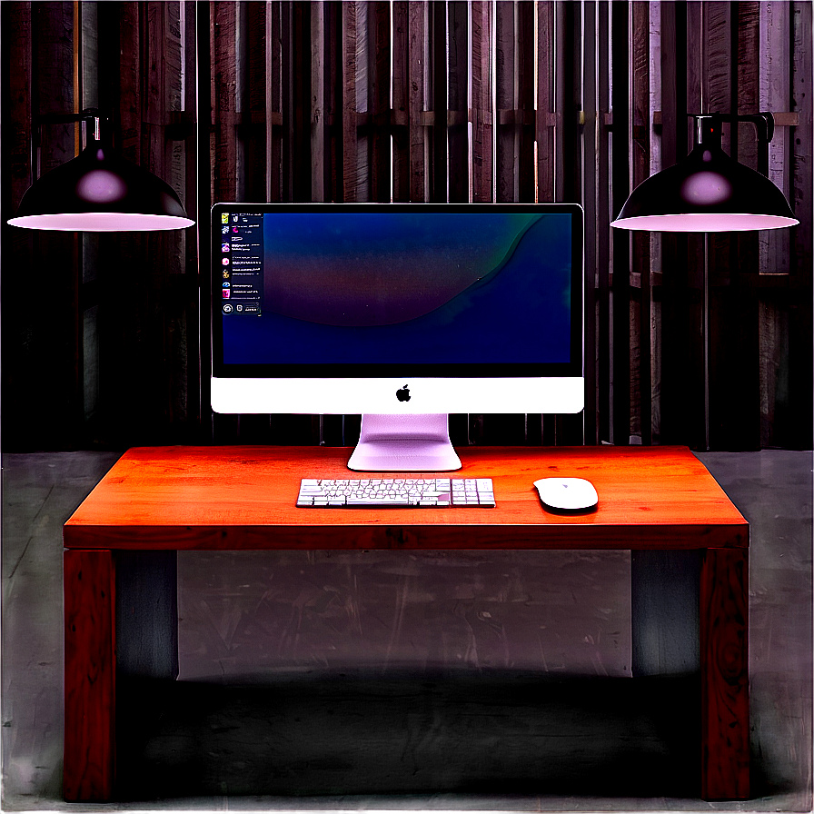 Imac In Office Environment Png Tpa PNG image