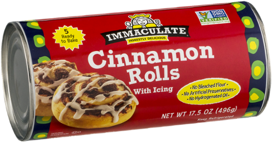 Immaculate Cinnamon Rolls Can PNG image