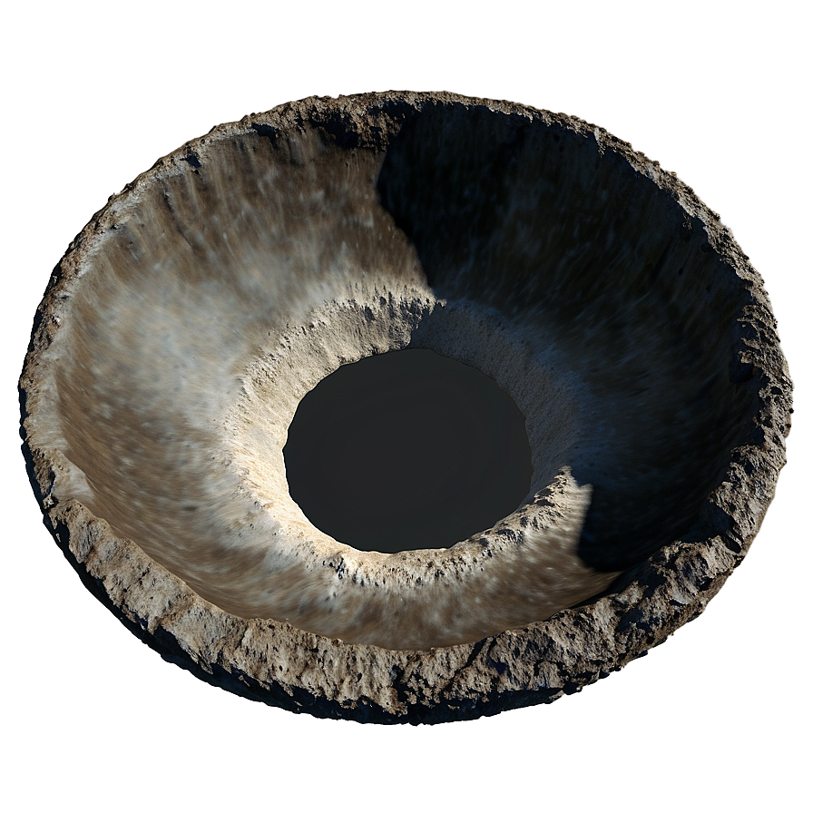 Impact Crater Realistic Png 06132024 PNG image