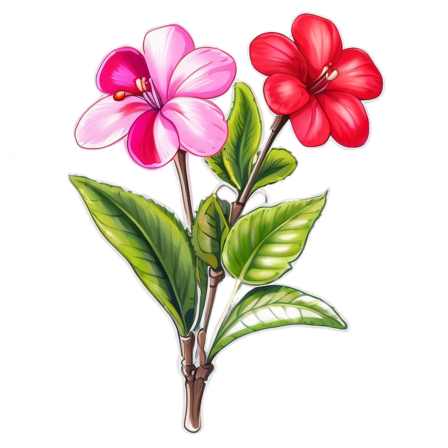 Impatiens Flower Sketch Png 81 PNG image