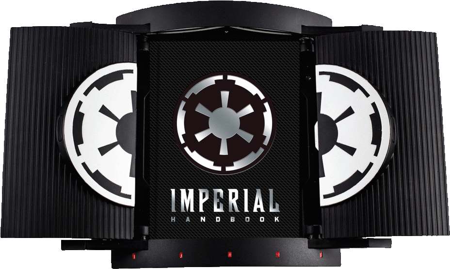 Imperial Handbookwith Galactic Empire Symbols PNG image