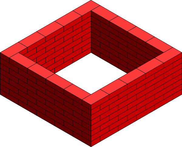 Impossible Brick Wall Illusion PNG image