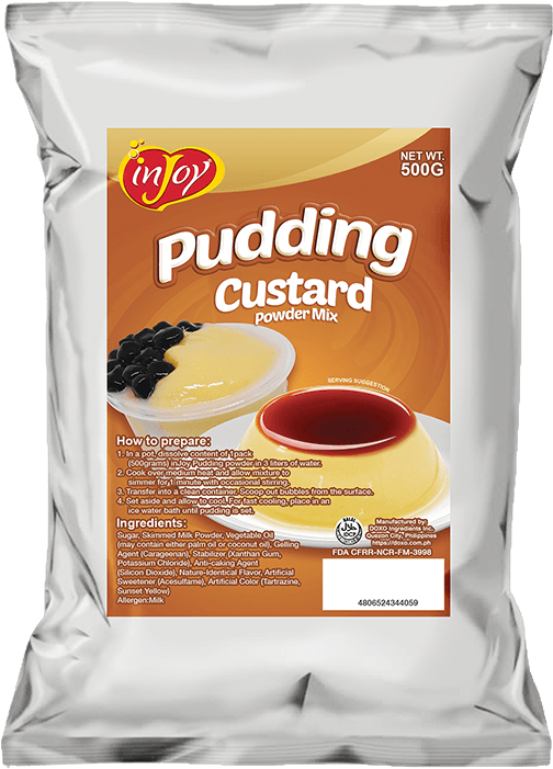 In Joy Pudding Custard Powder Mix Package PNG image