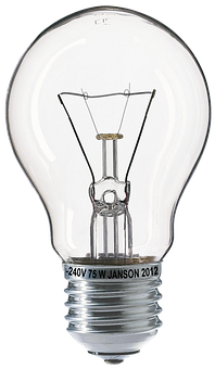 Incandescent Bulb Close Up PNG image