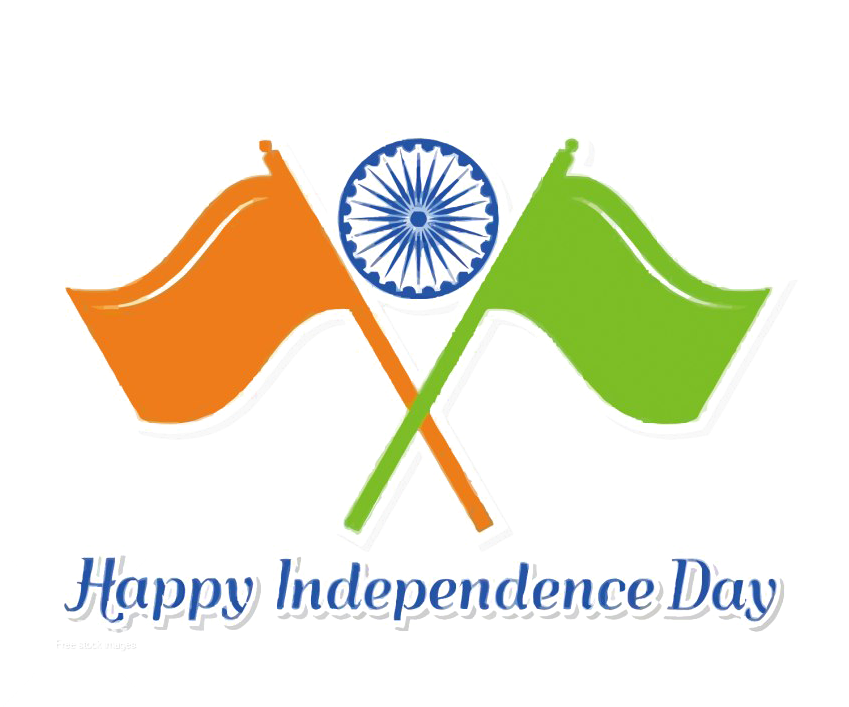 India Independence Day Celebration Flags PNG image