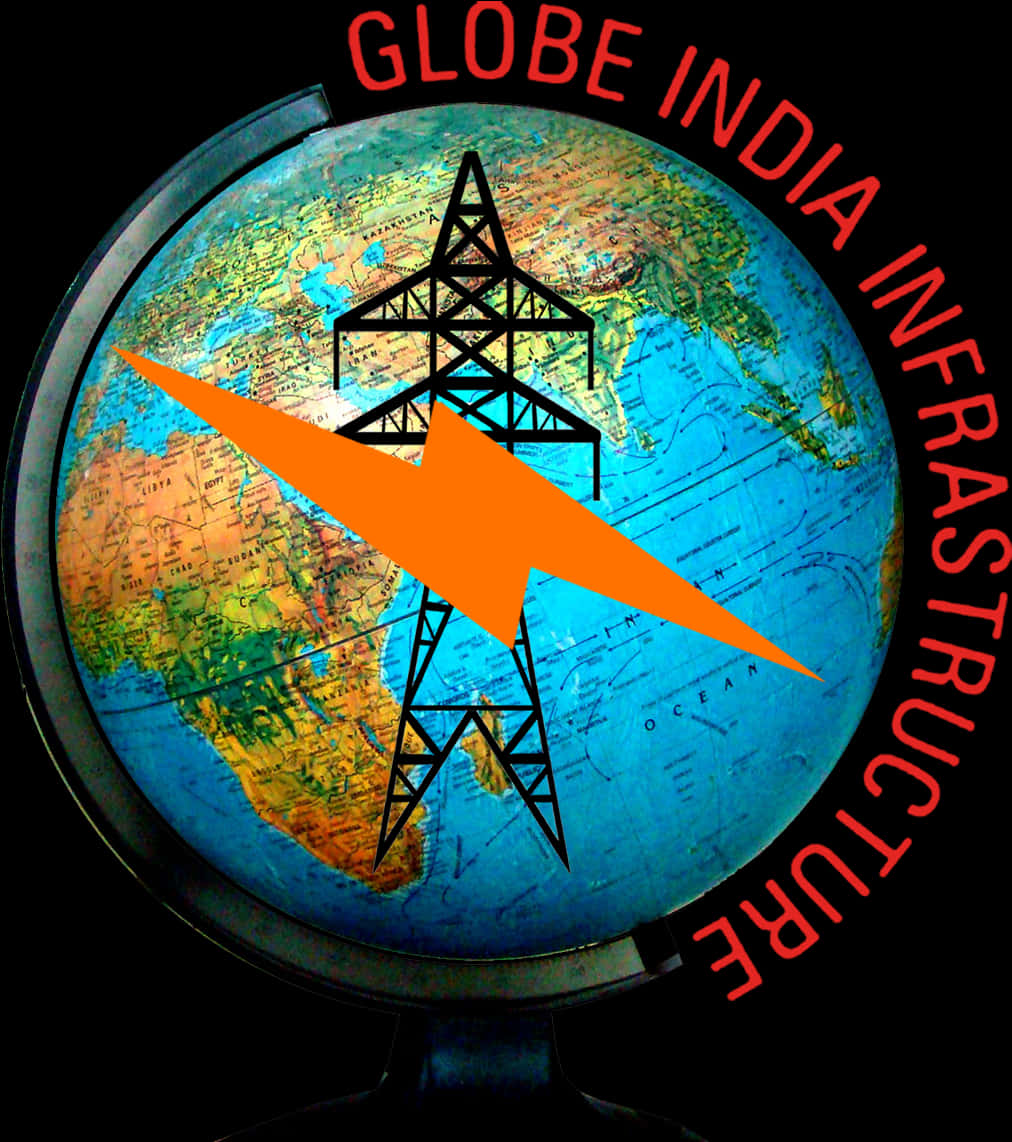 India Infrastructure Development Globe PNG image