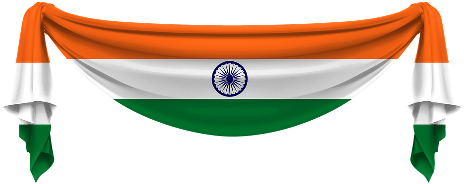 Indian Flag Drapped Banner PNG image