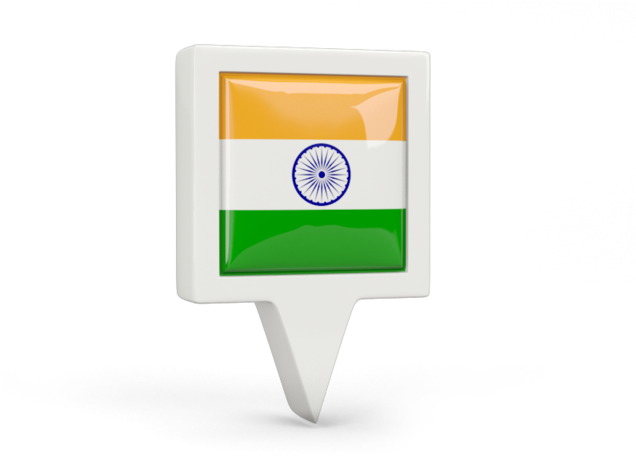 Indian Flag Map Pin PNG image