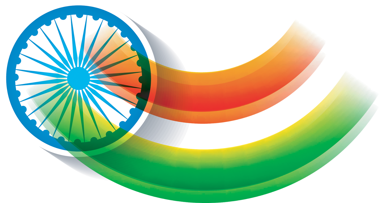 Indian Flag Wave Graphic PNG image