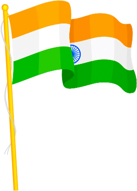 Indian Independence Day Flag Waving PNG image